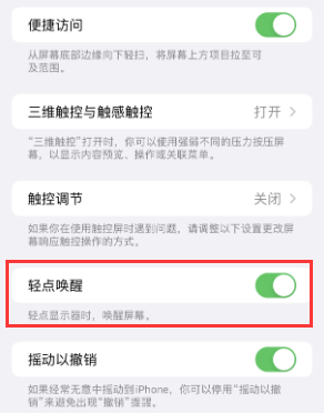 沙依巴克苹果授权维修站分享iPhone轻点无法唤醒怎么办