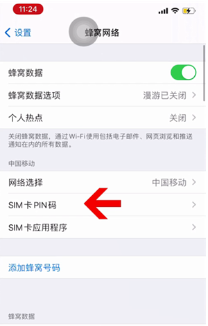 沙依巴克苹果14维修网分享如何给iPhone14的SIM卡设置密码 