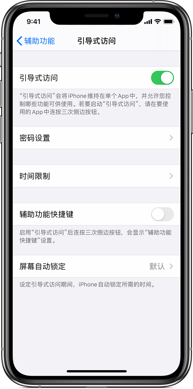 沙依巴克苹果手机维修分享如何在 iPhone 上退出引导式访问 